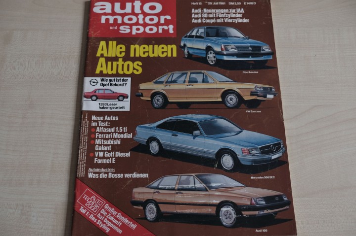 Deckblatt Auto Motor und Sport (15/1981)